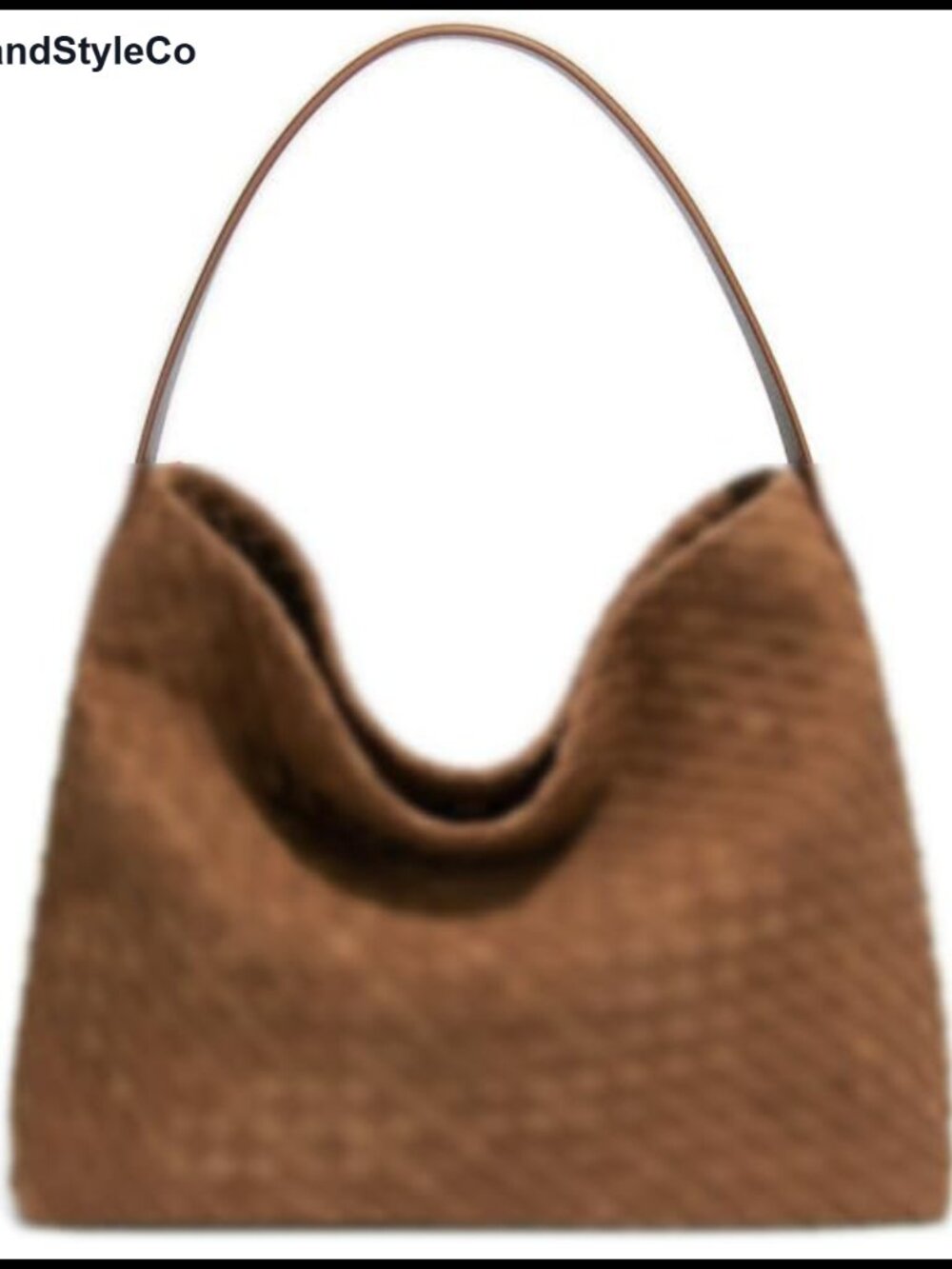 Woven Suede Shoulder Bag Faux Suede Hobo Tote Satchel Work Travel